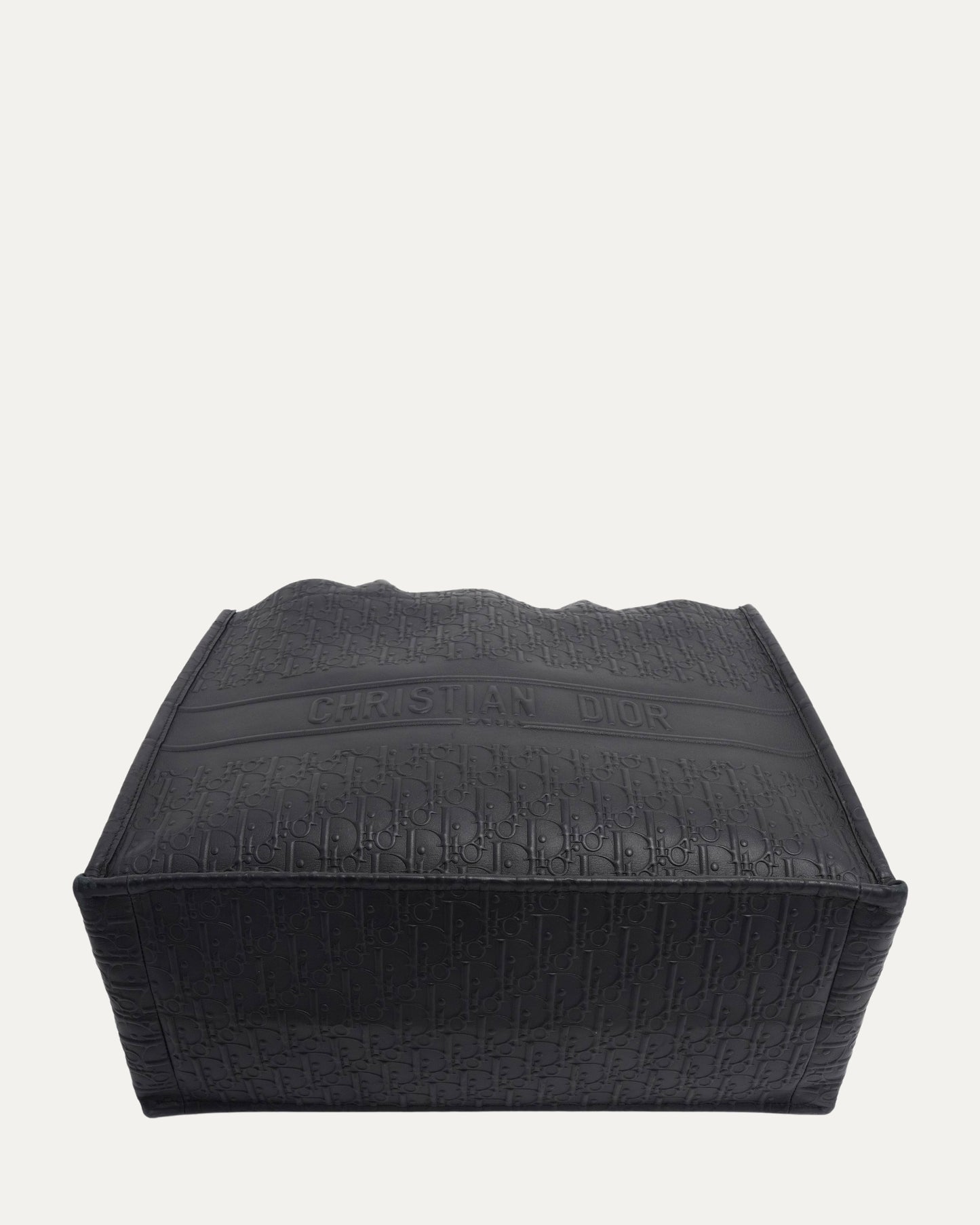Embossed Leather Book Tote