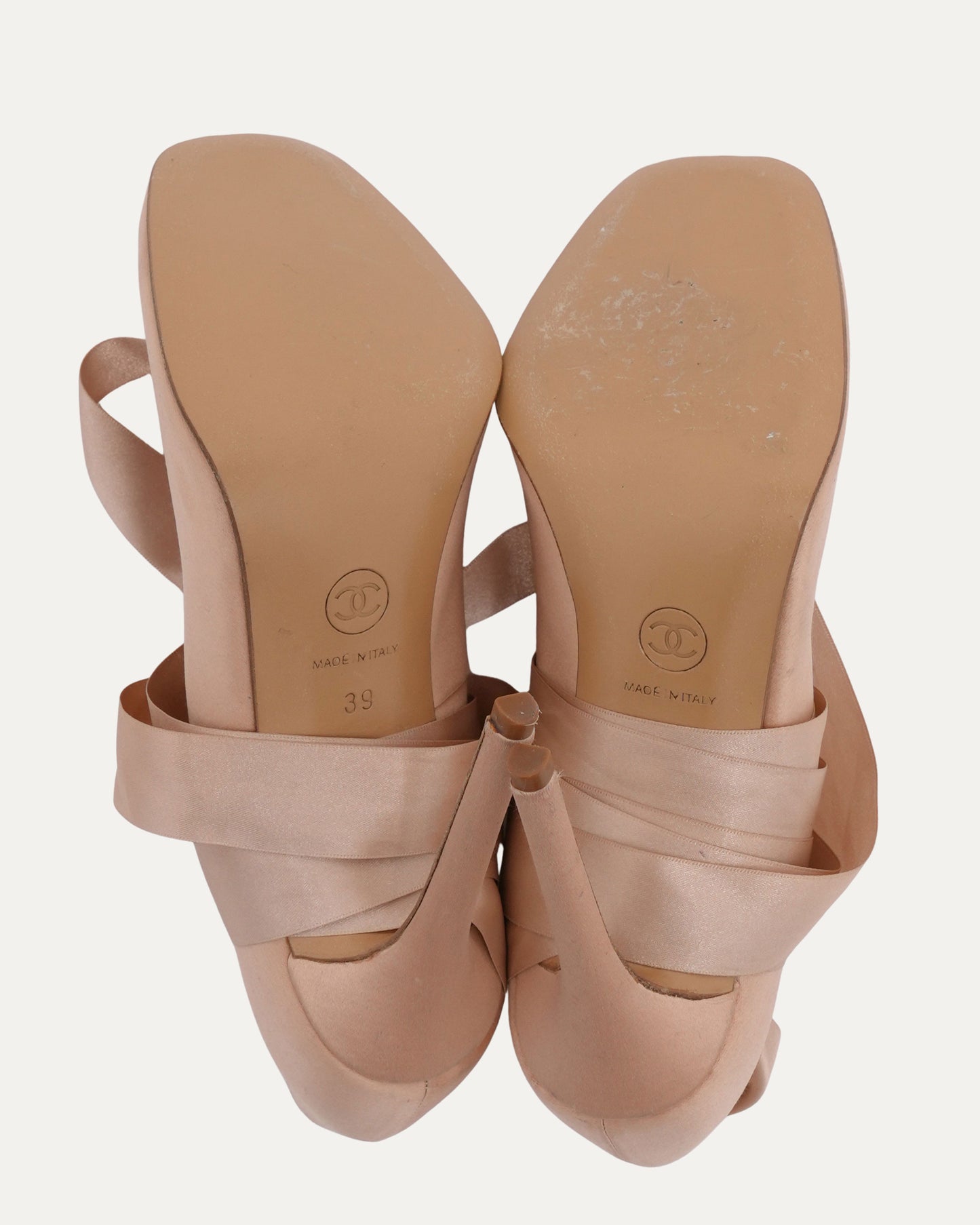 c. 2002 Satin Ballerina Wrap Heels