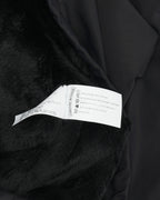 Faux Fur Lined Cobra Cross Patch Racing Jacket