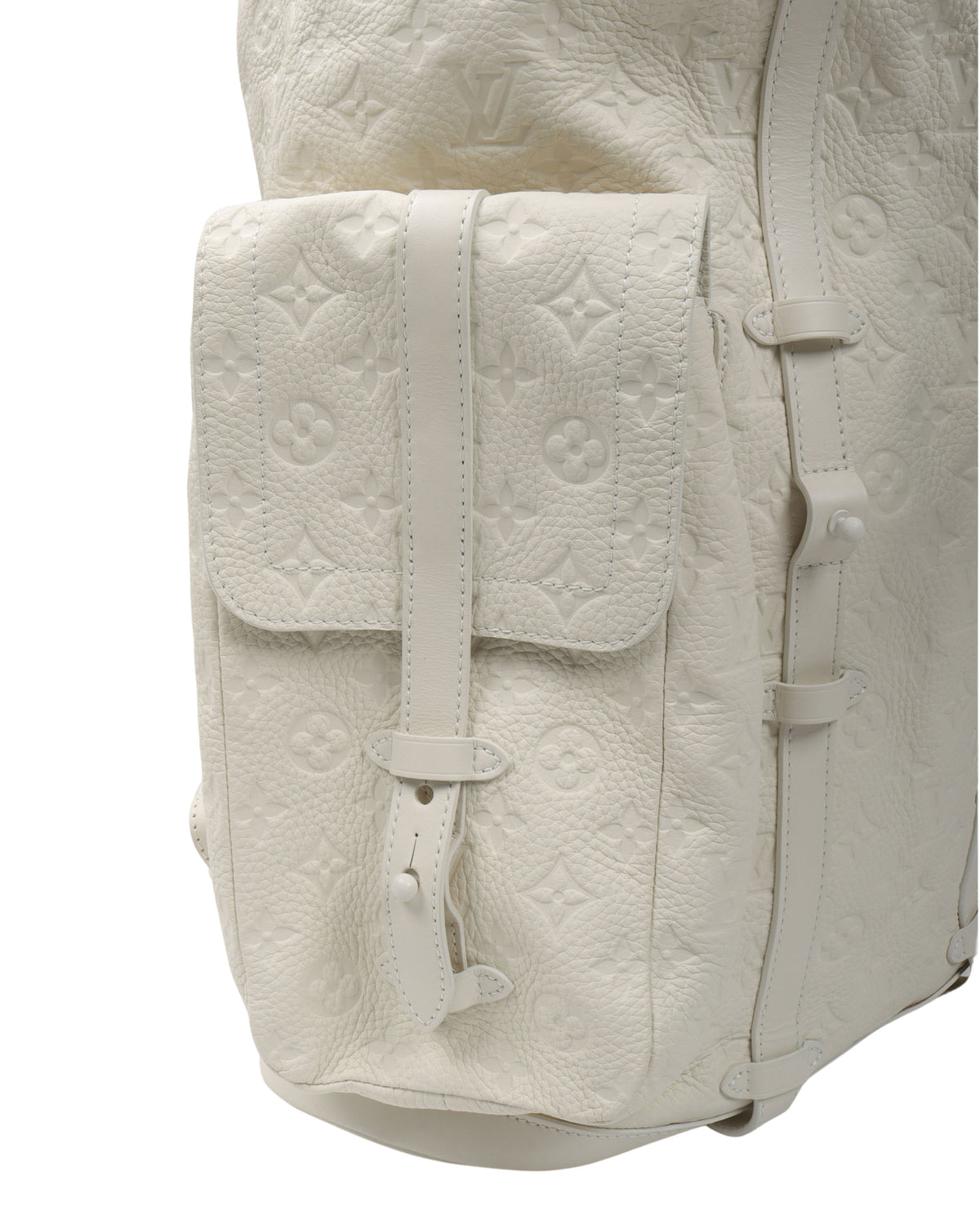 Embossed Monogram Leather Christopher Backpack