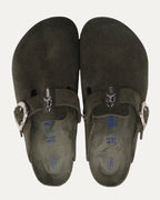 Dagger Embellished Birkenstock Boston Suede Mule