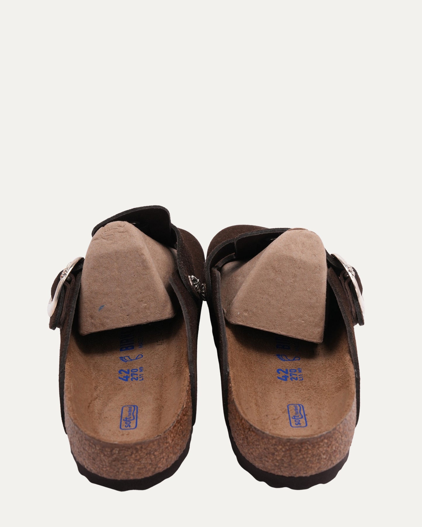 Dagger Embellished Birkenstock Boston Suede Mule