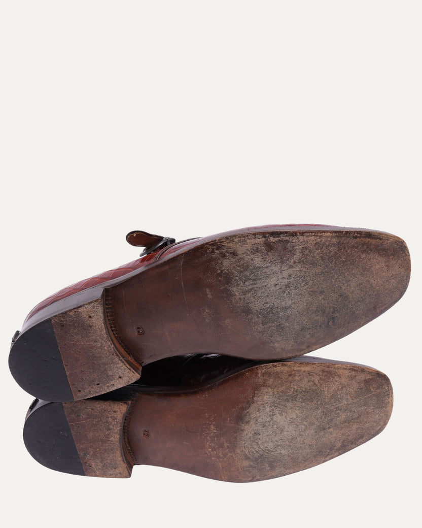 John Lobb Crocodile Monk Shoe