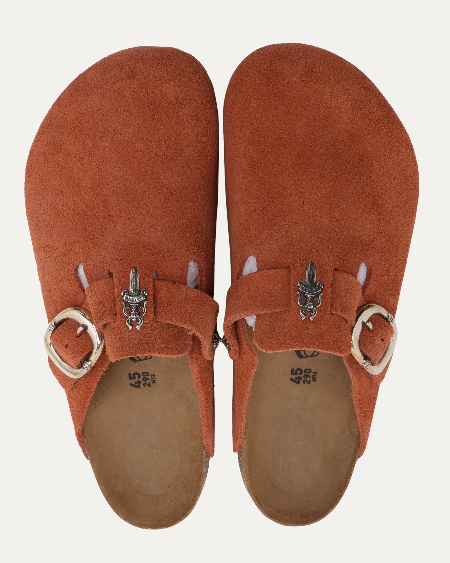 Dagger Embellished Birkenstock Boston Suede Mule