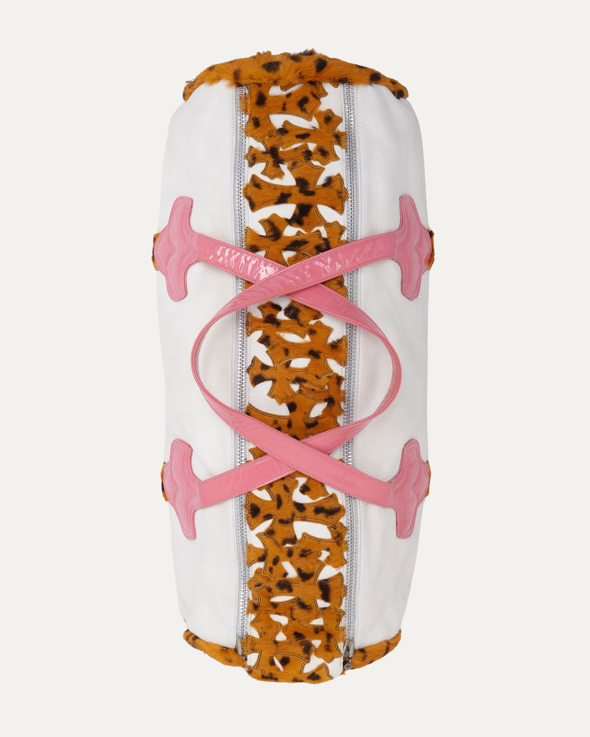 Leopard Cross Patch Boston Duffle
