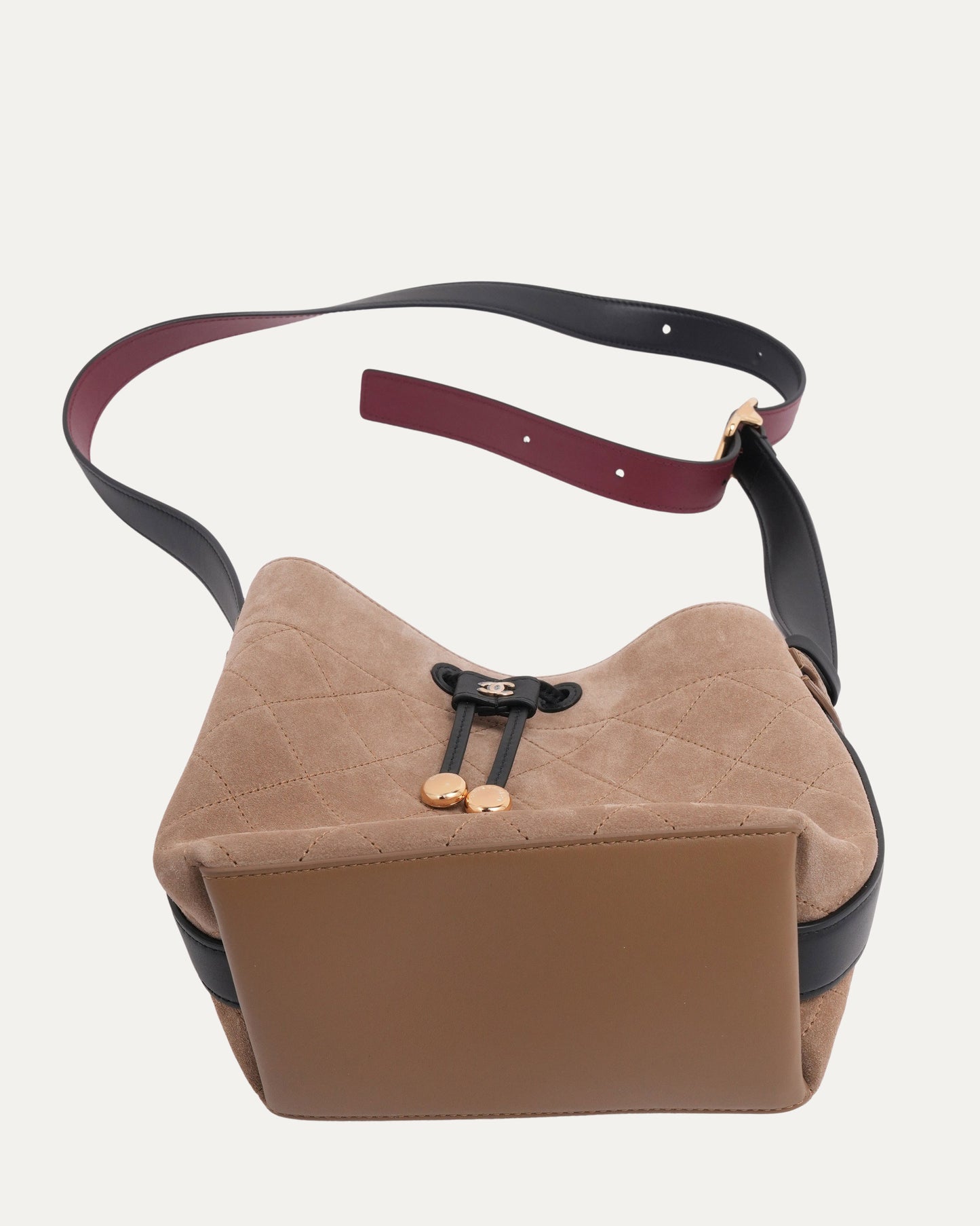 Quilted Suede Bucket Bag