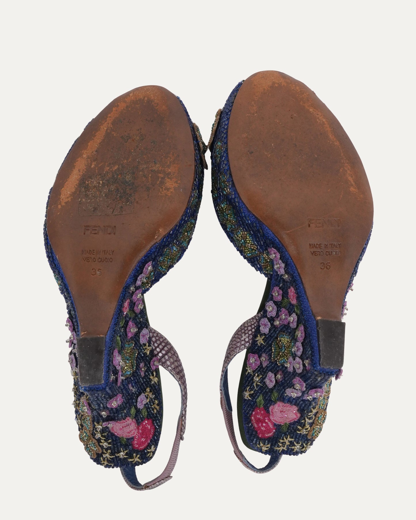 c. 2003 Ornately Beaded Wedges