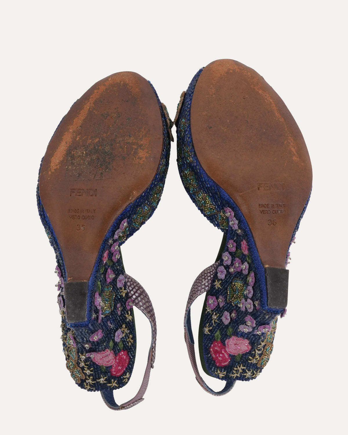 Ornately Beaded Wedges