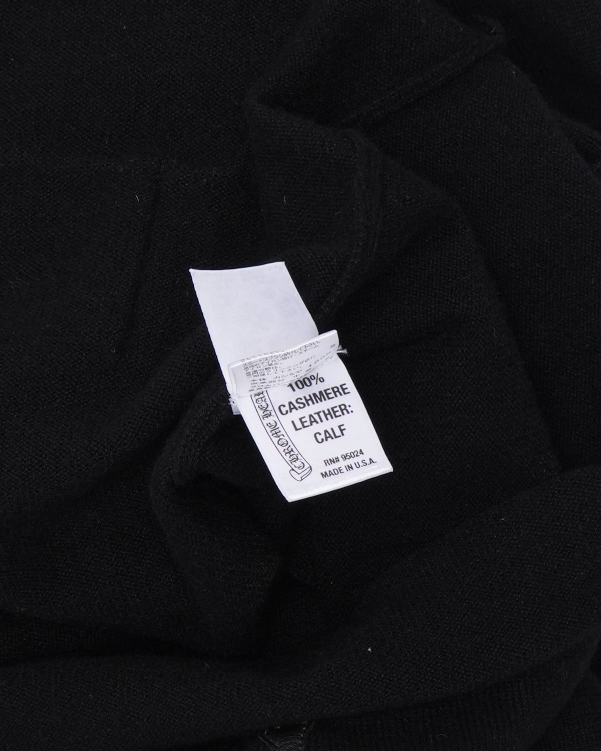 Spinal Cross Patch Cashmere Quarter Zip Hoodie