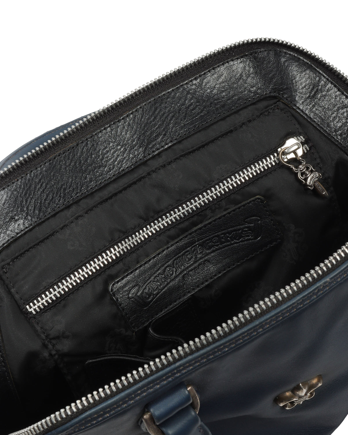 Leather "Fleur De Lis" Mini Bowling Bag