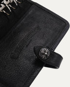 Cross Patch Leather Binder