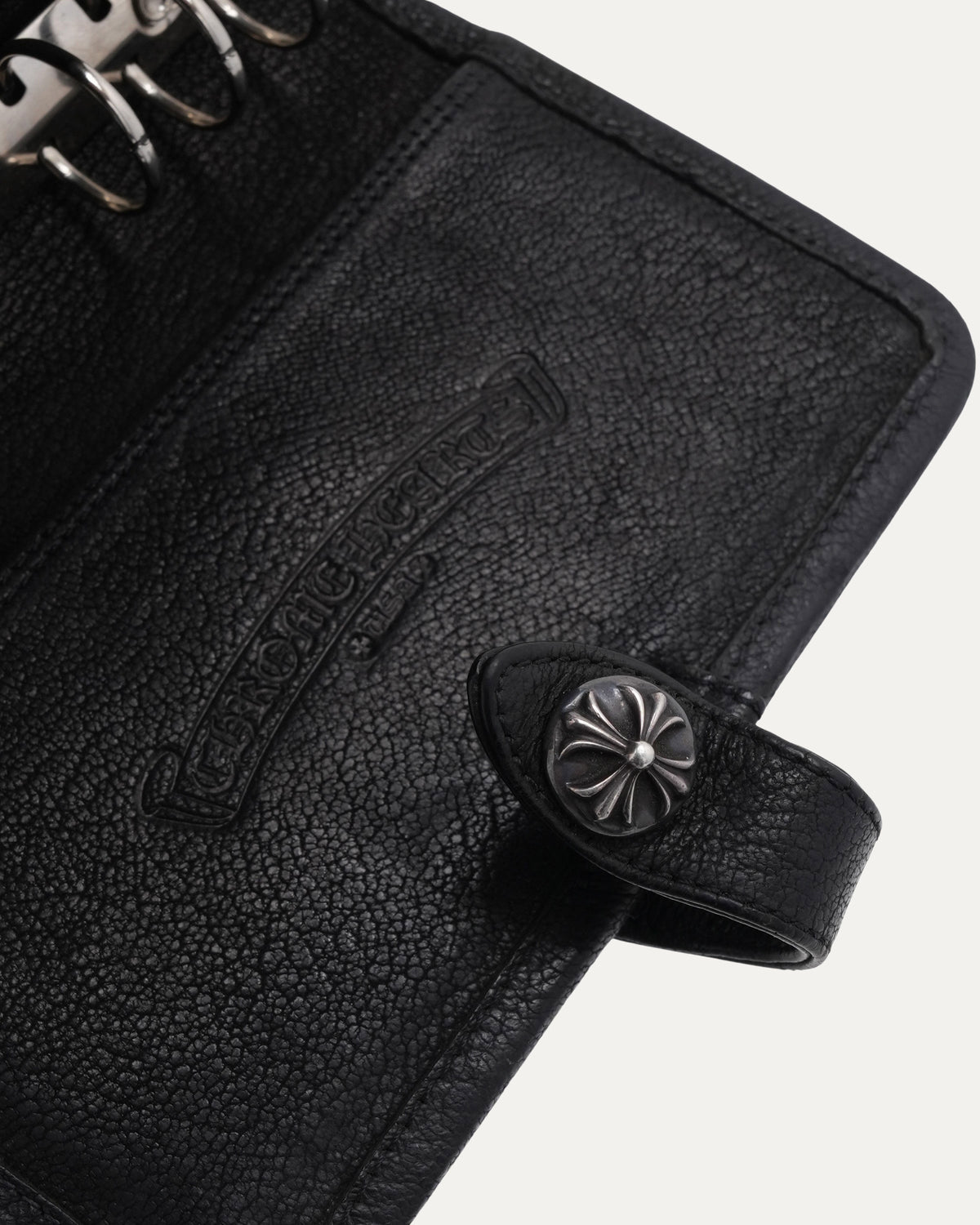 Cross Patch Leather Binder