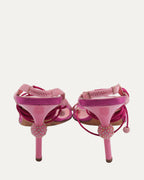 Galliano Era Hot Pink Heel With Rhinestone Detail