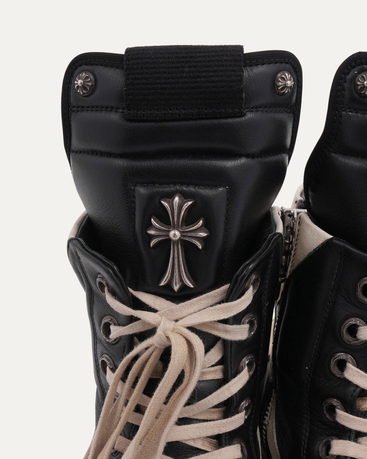 Rick Owens Cross Embellished Geobasket Sneakers