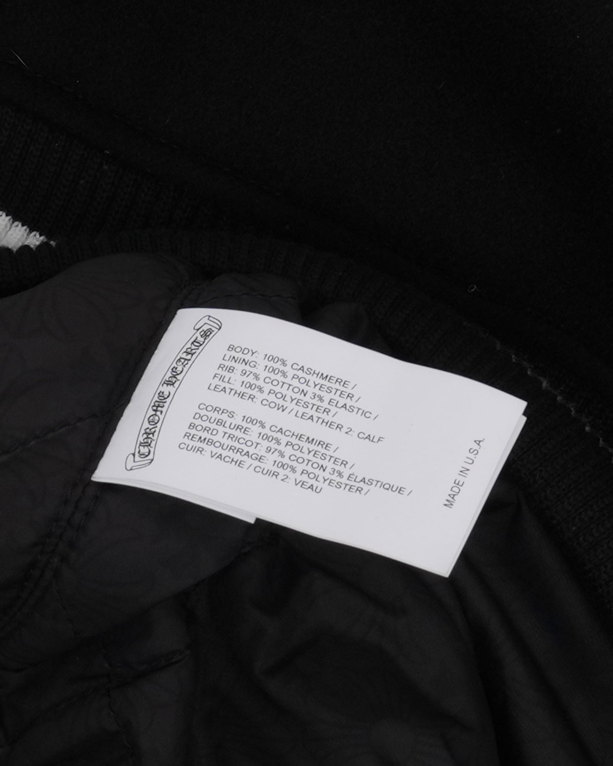 Cashmere and Leather Varsity Chicken Jacket