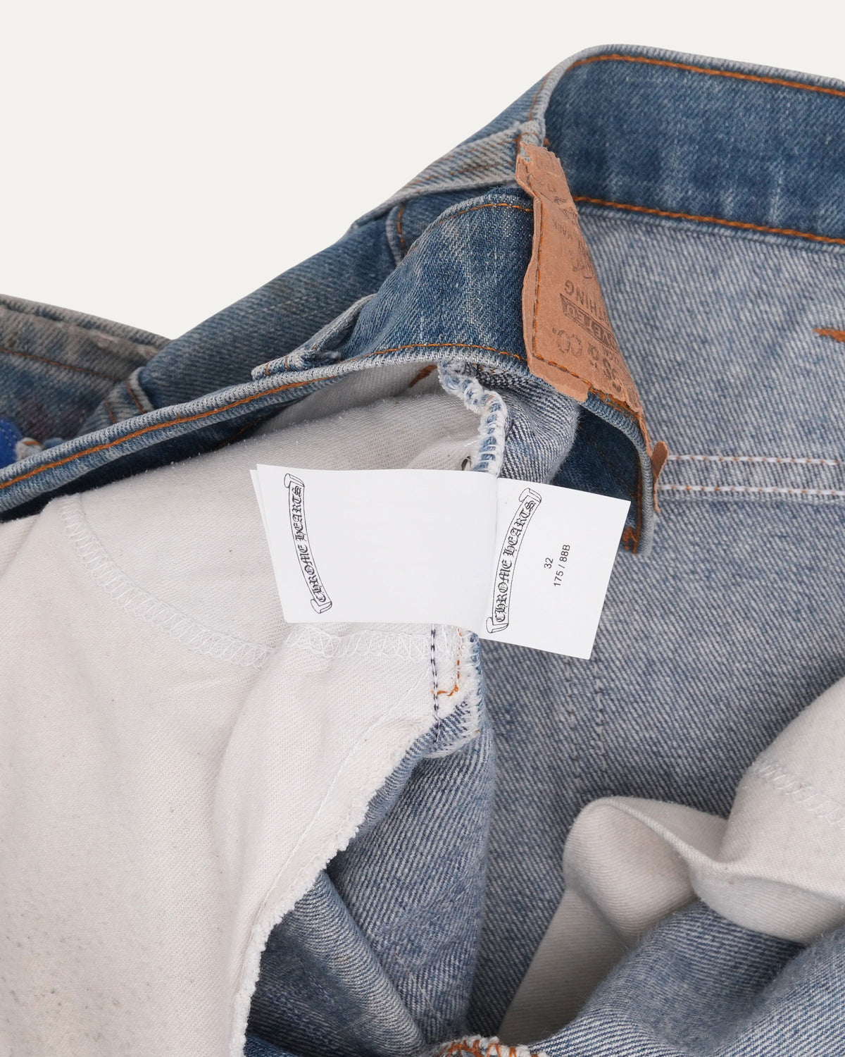 Levi's 517 Orange Tab Cross Patch Stencil Jeans