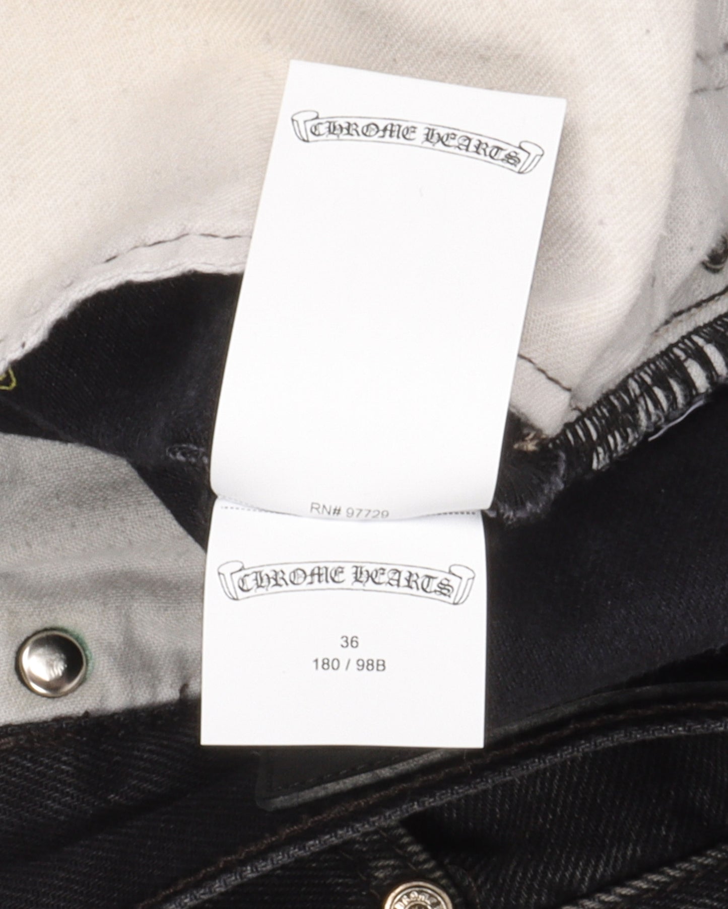 Leather Cross Patch Jeans