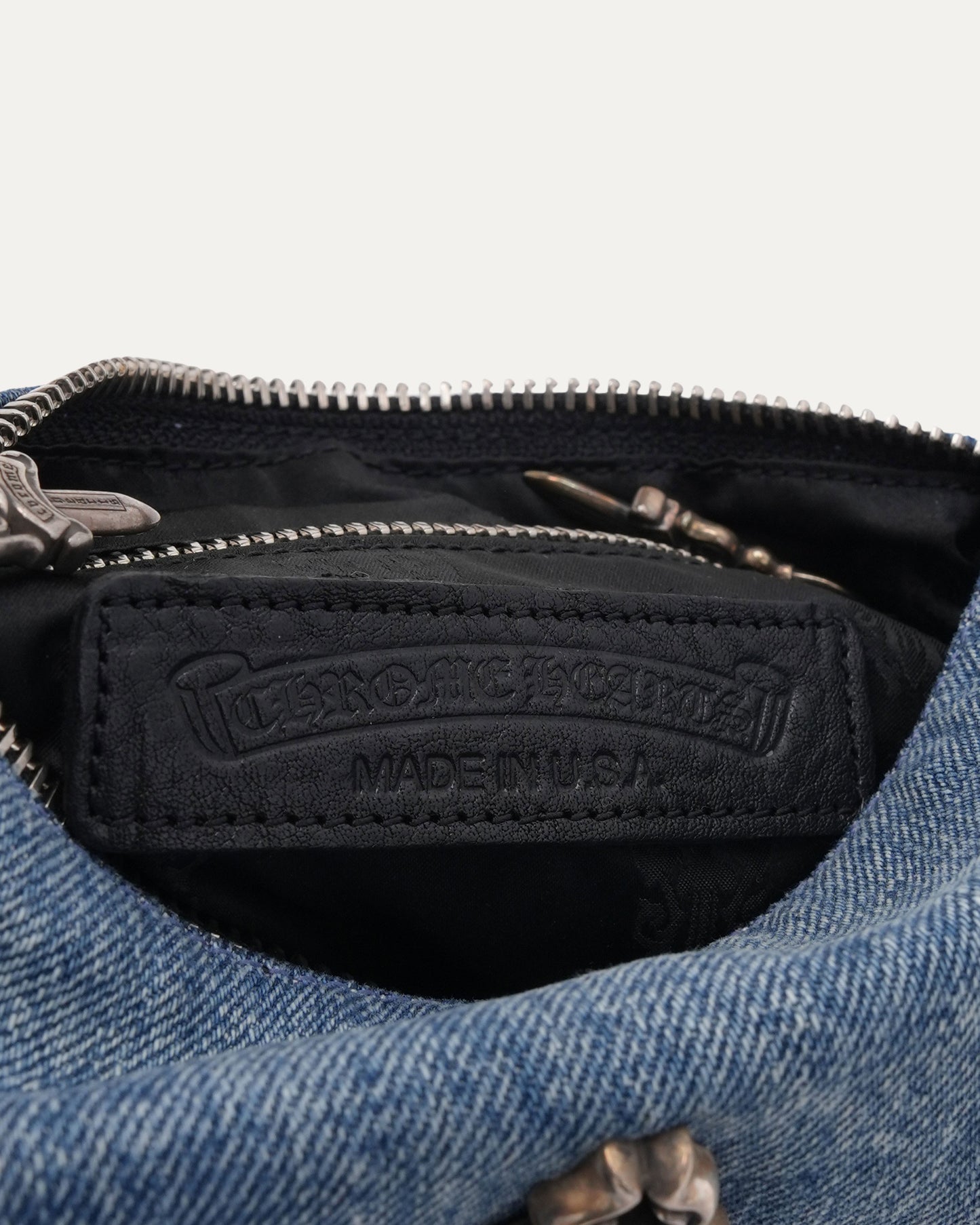 Dagger Embellished Denim Chicken Nugget Bag
