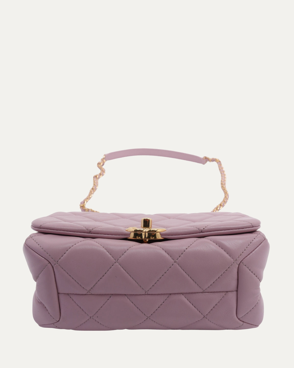 Small Quilted Color Match Flap Bag