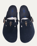 Dagger Embellished Birkenstock Boston Suede Mule