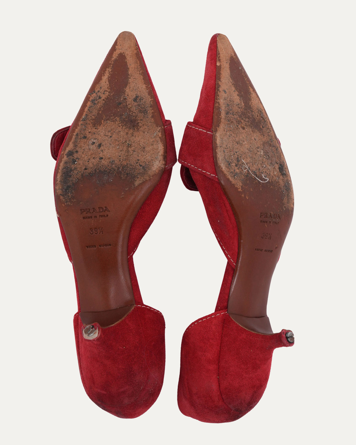 Suede Buckle Heels