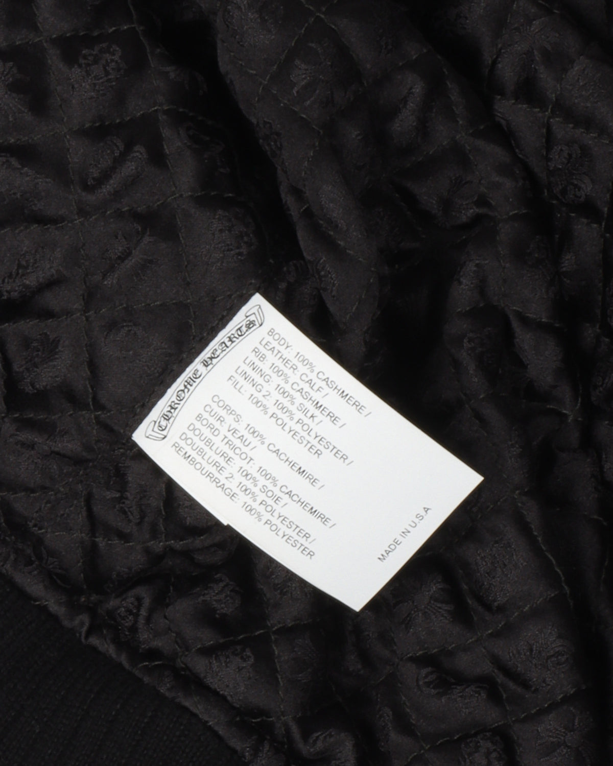 Cross Patch Cashmere Varsity Jacket
