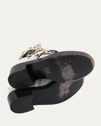 Ceinture Leather Cut-Out Ankle Boots