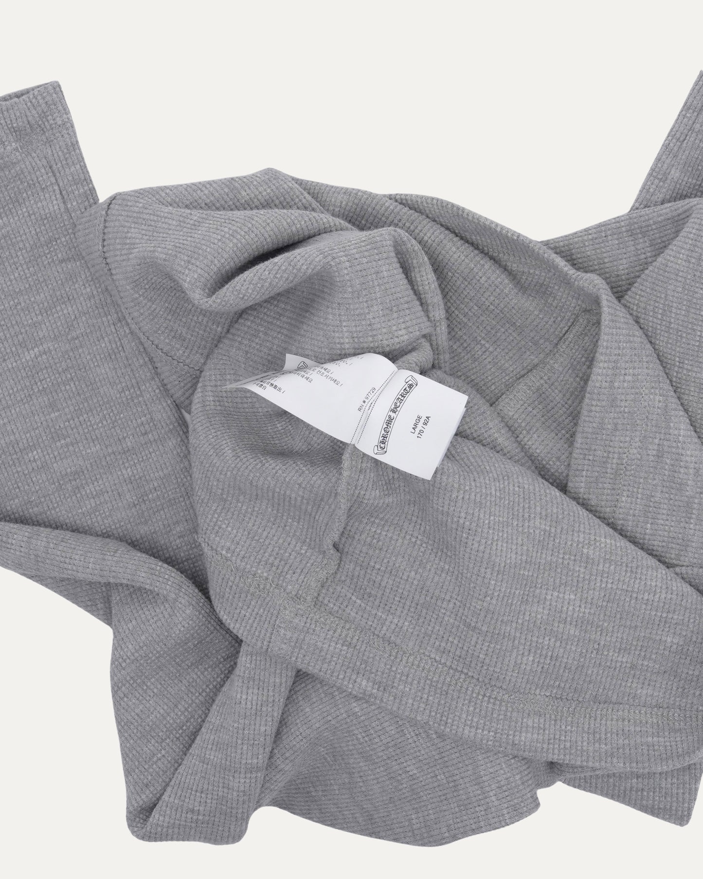 Cropped Embroidered Thermal Long Sleeve T-Shirt