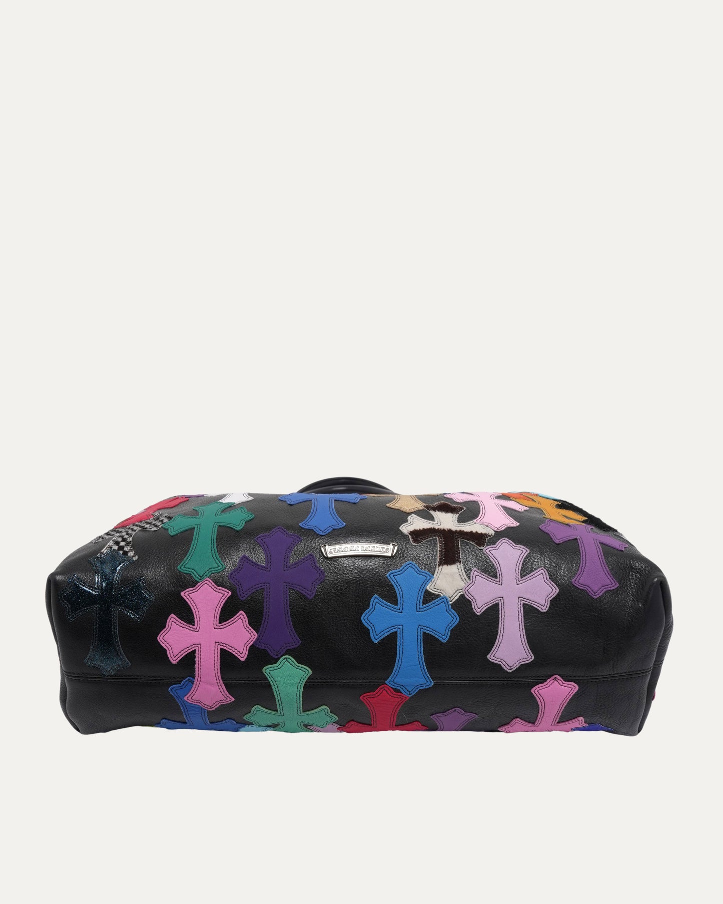 Multicolor Cross Patch Tote Bag