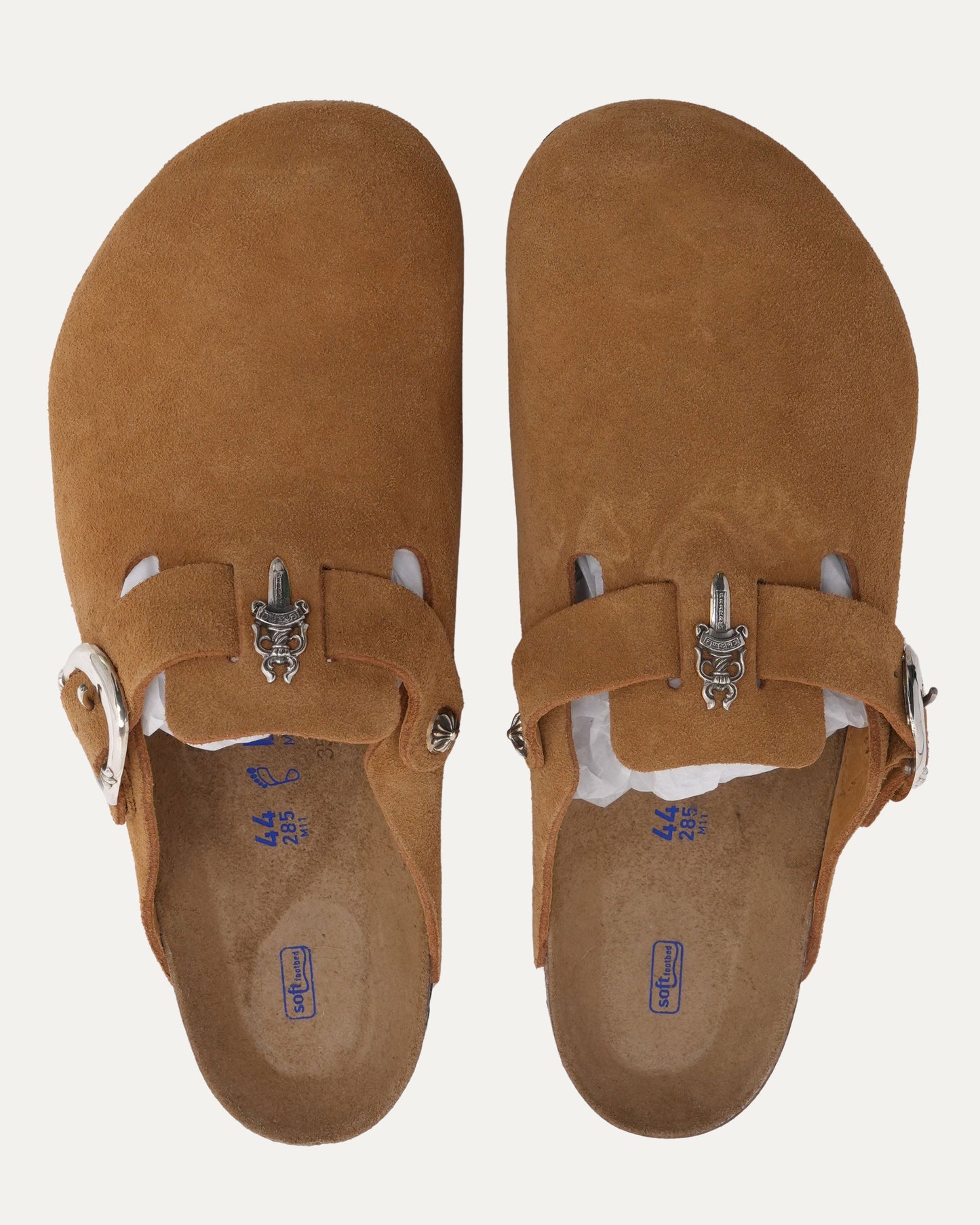 Dagger Embellished Birkenstock Boston Suede Mule