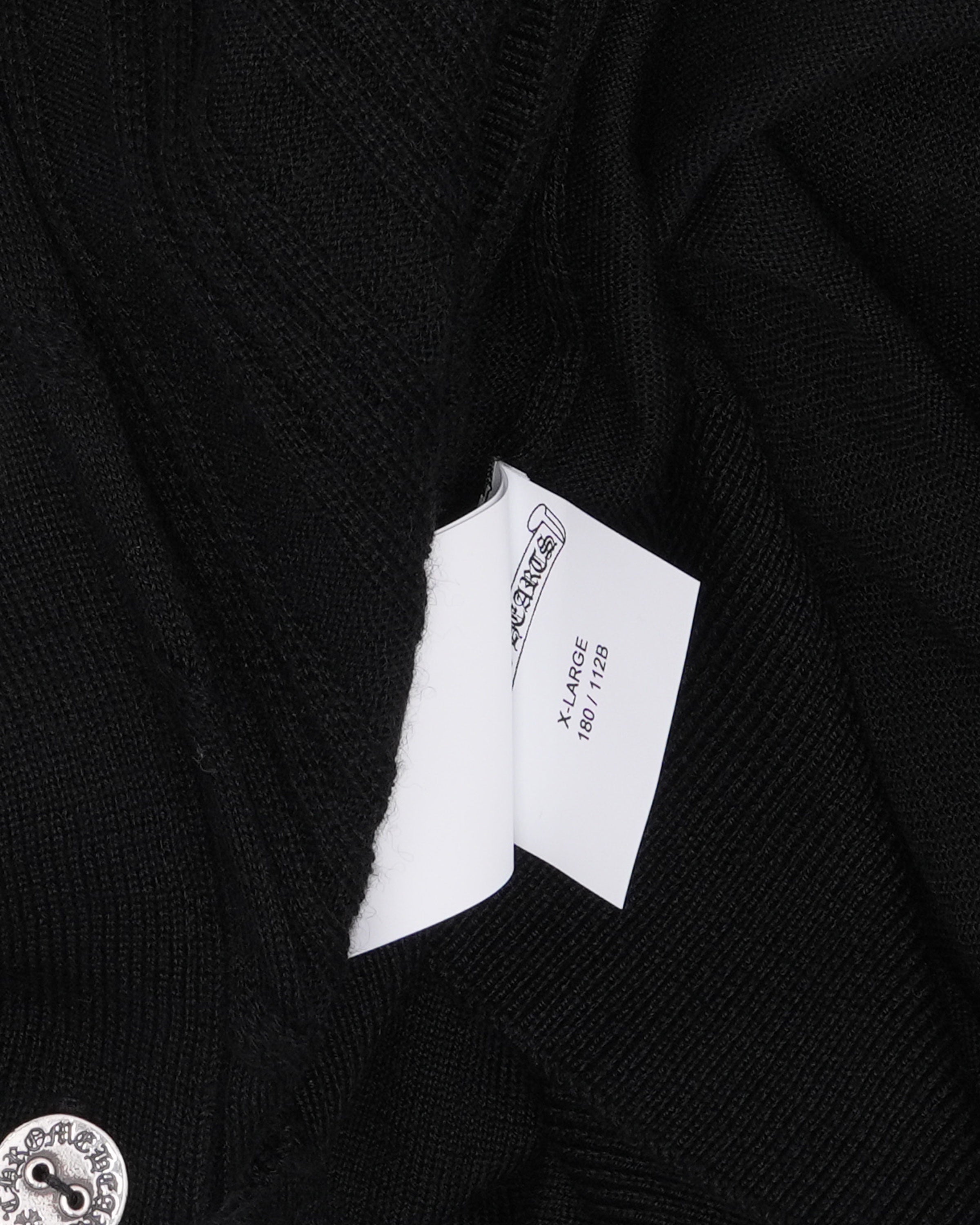 Chrome Hearts Silk Cashmere Blend Cross Patch Switchblade Cardigan