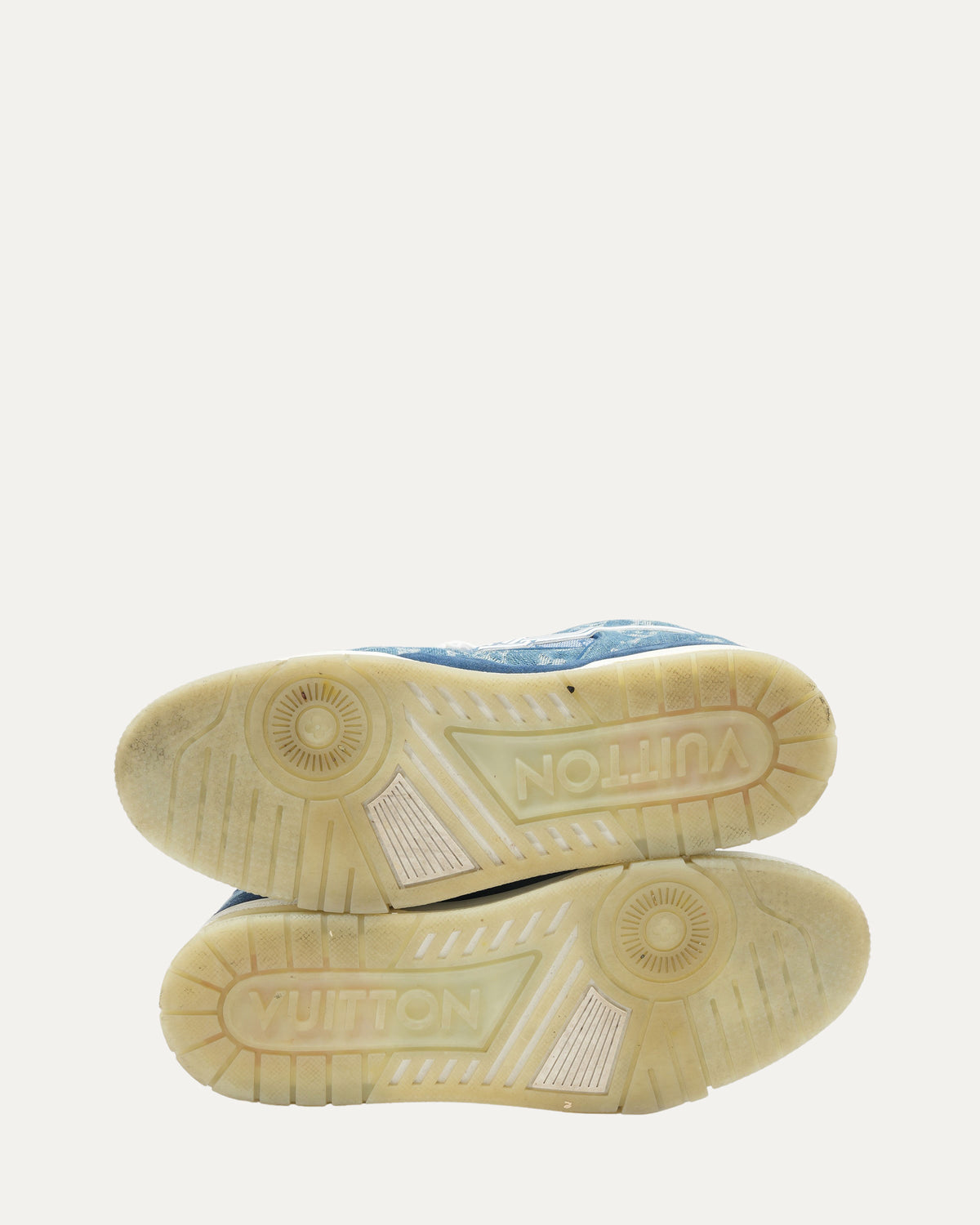 Suede and Denim Monogram LV Trainer