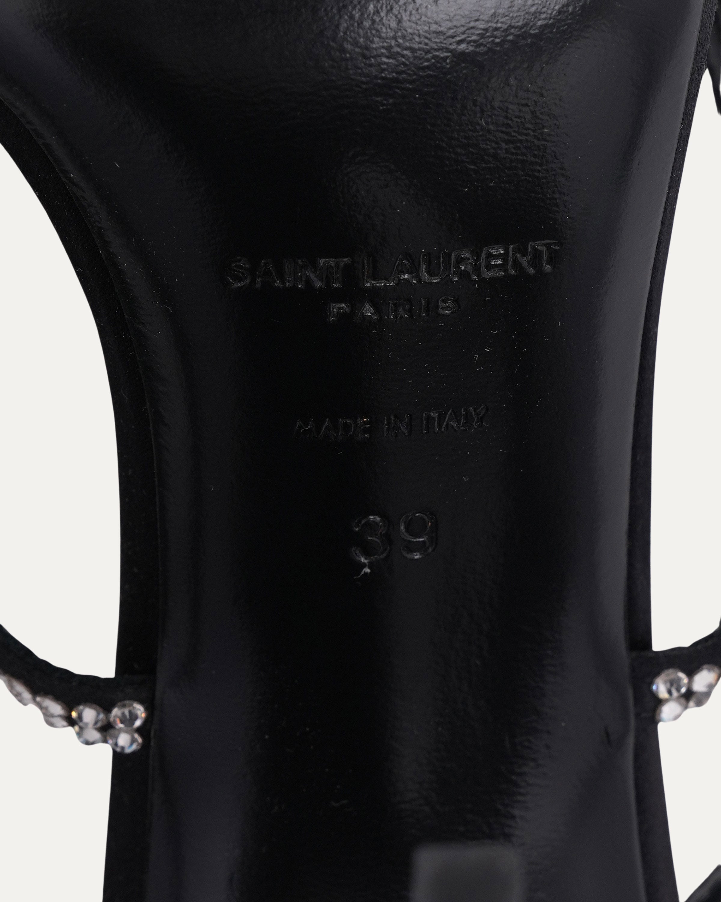Saint Laurent 110mm Satine Crepe Sandals – Justin Reed