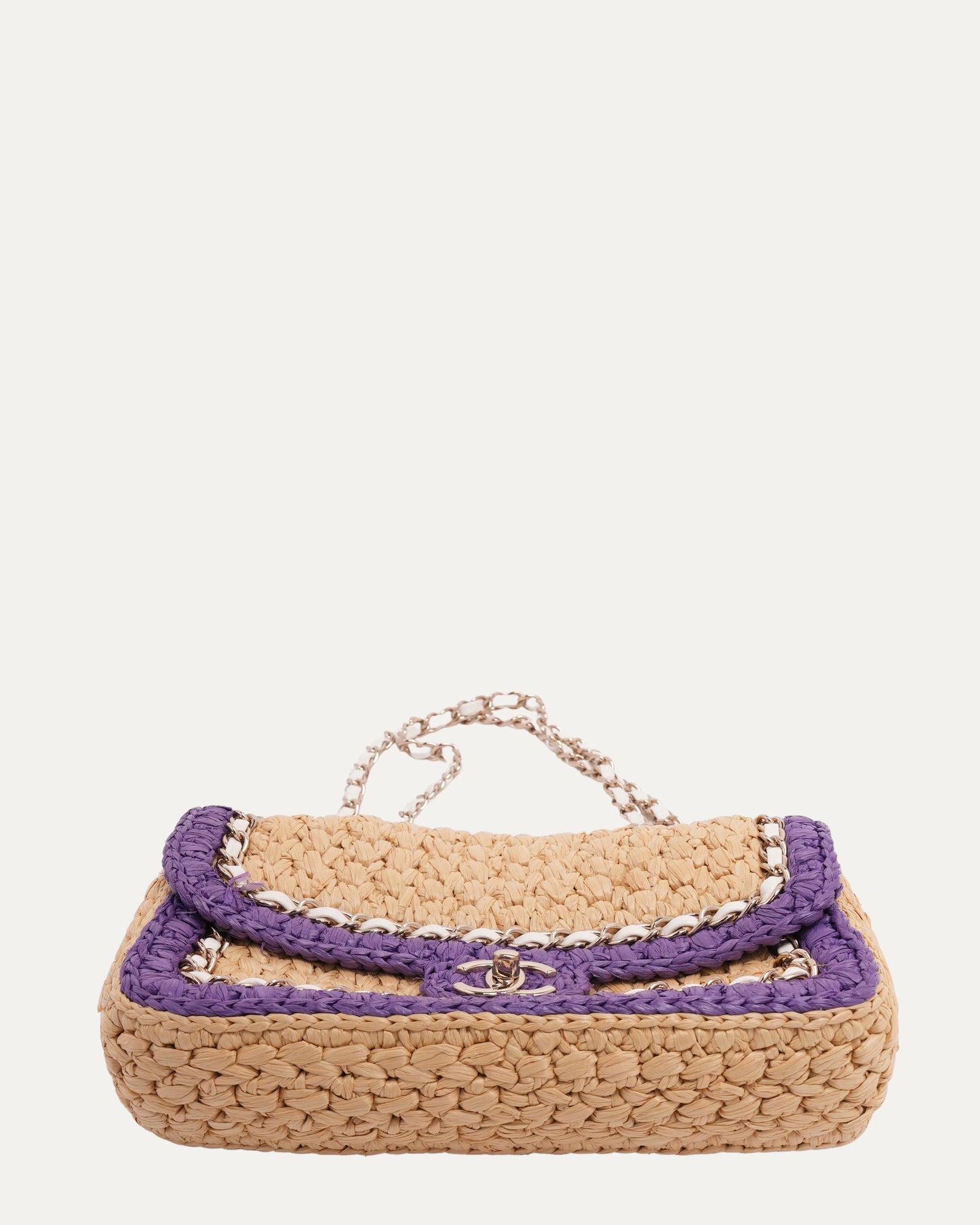 Raffia Chain Venice Beach Flap Bag