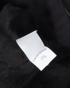 Faux Fur Lined Cemetery Cross Patch Racing Jacket