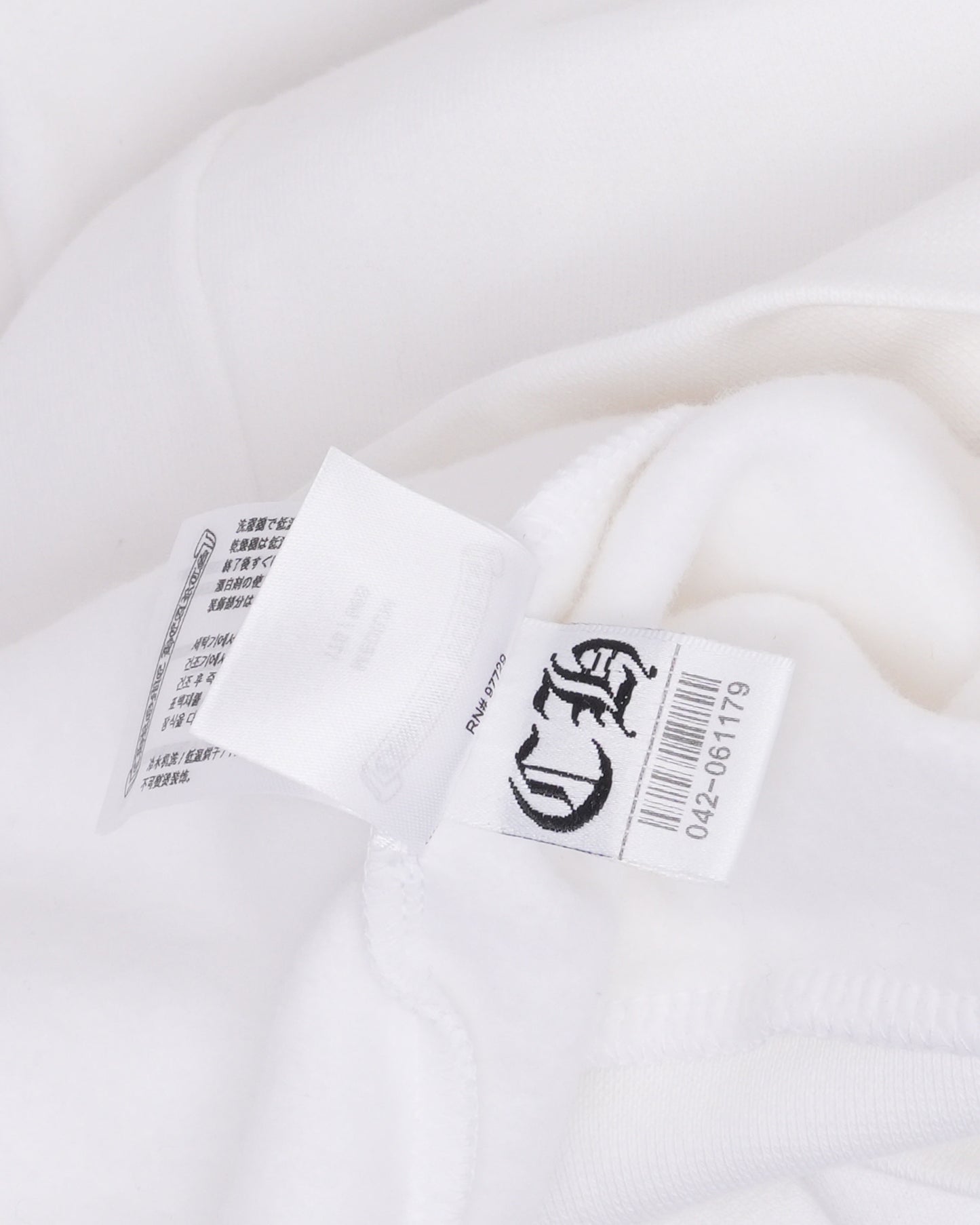 Metallic Print Vertical Logo Hoodie