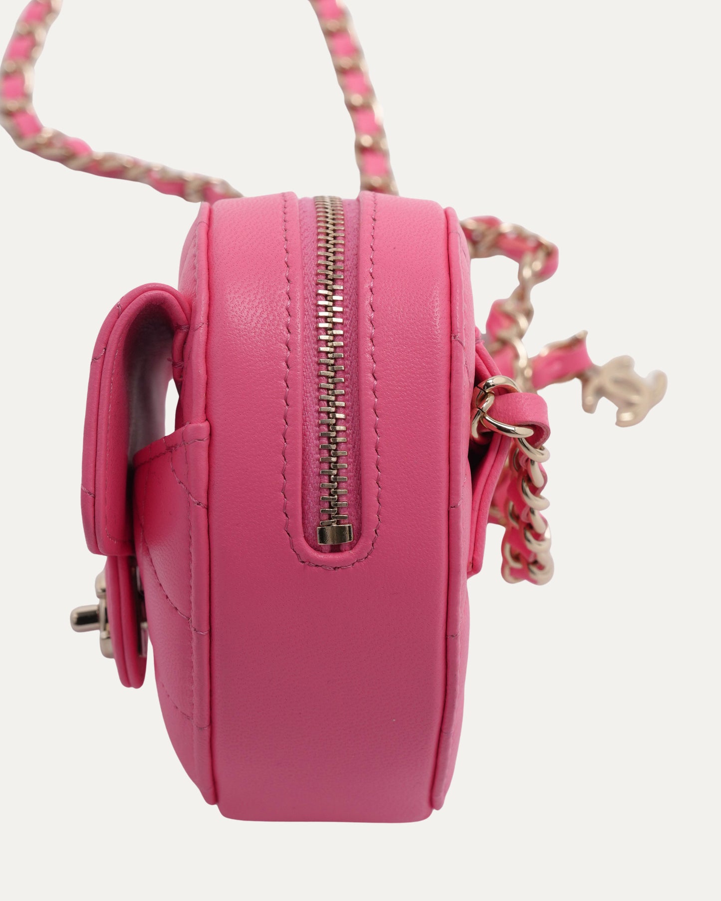 Quilted Mini Heart Flap Bag