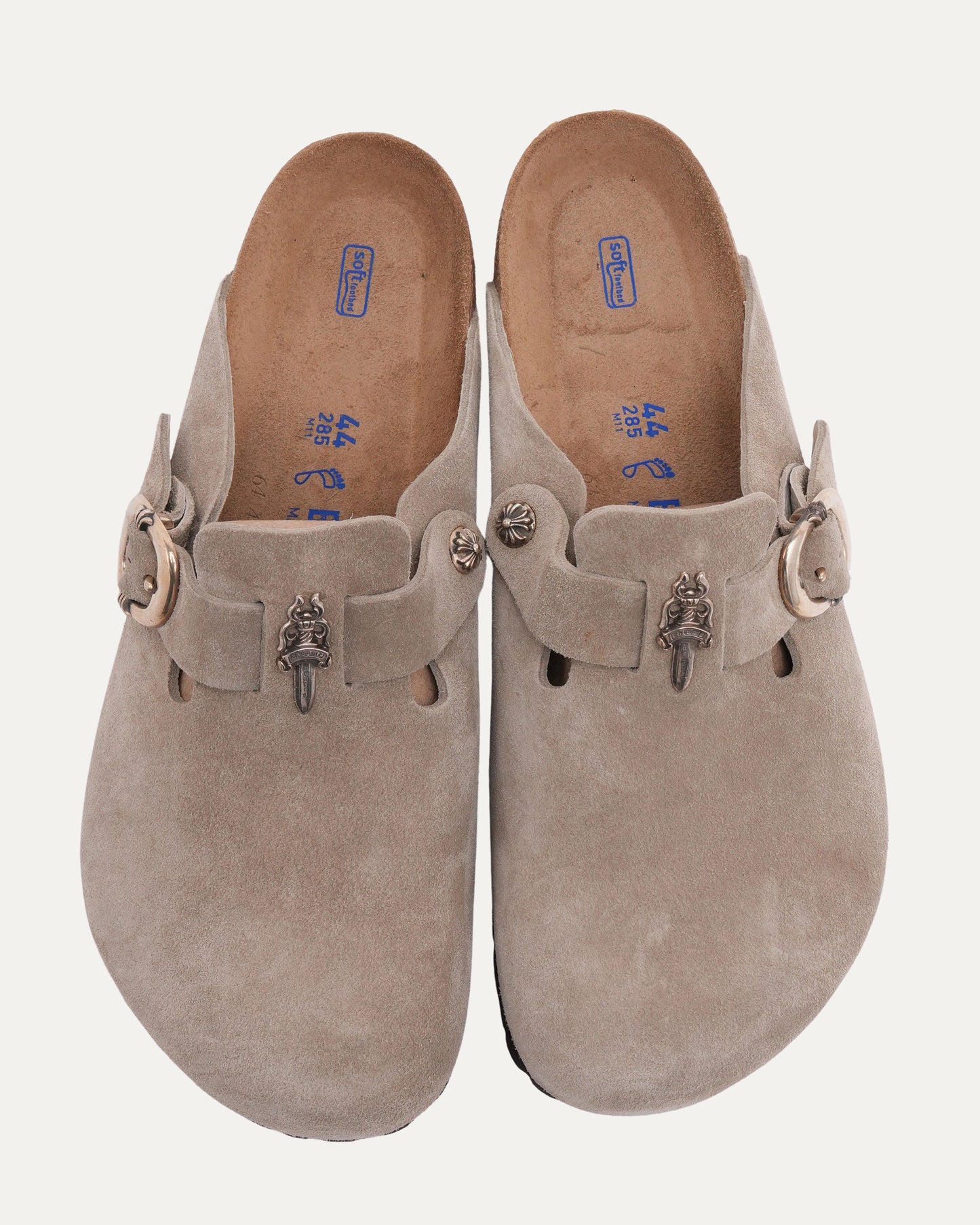Dagger Embellished Birkenstock Boston Suede Mule