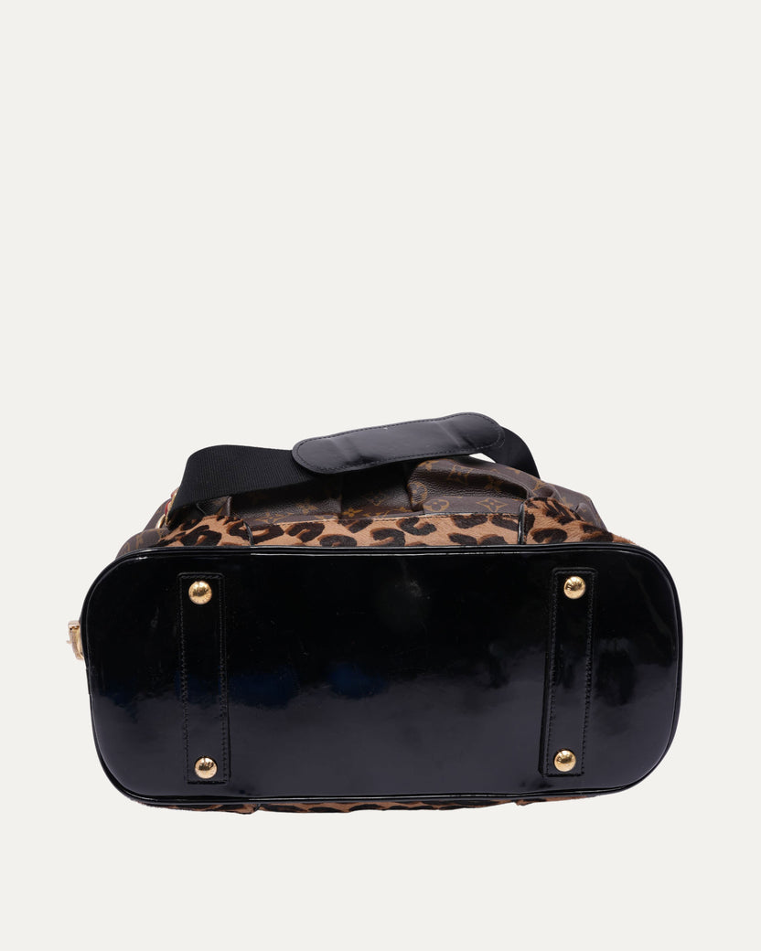 Monogram Leopard Steamer Travel Bag