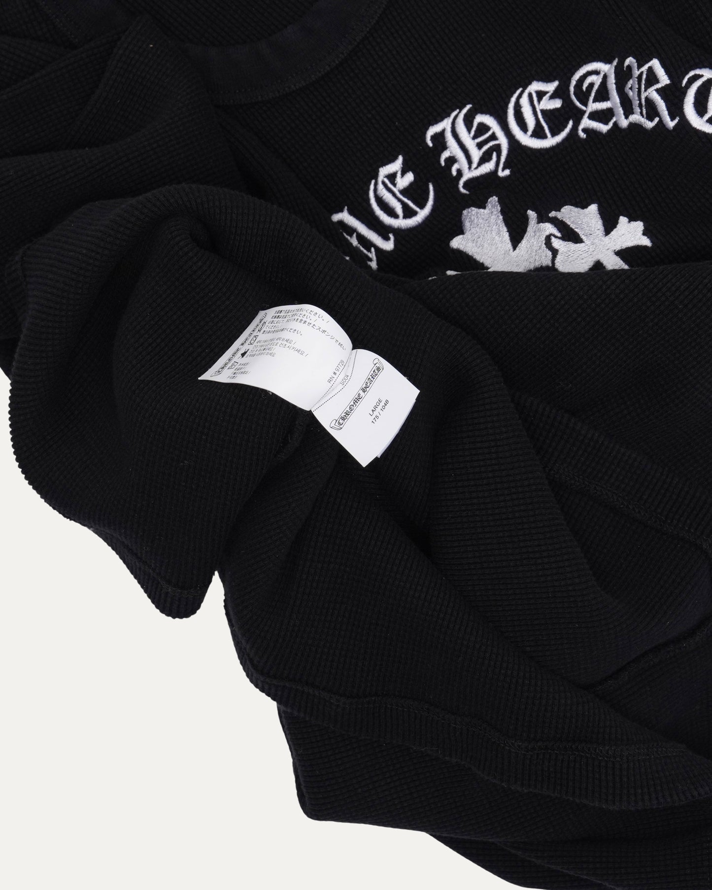 Embroidered Triple Cross Thermal Long Sleeve T-Shirt