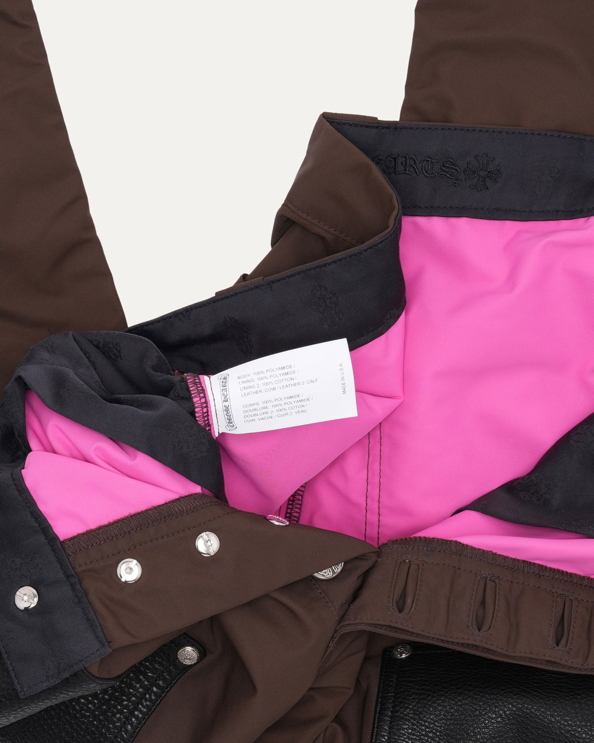 Nylon and Leather Double Knee Pants