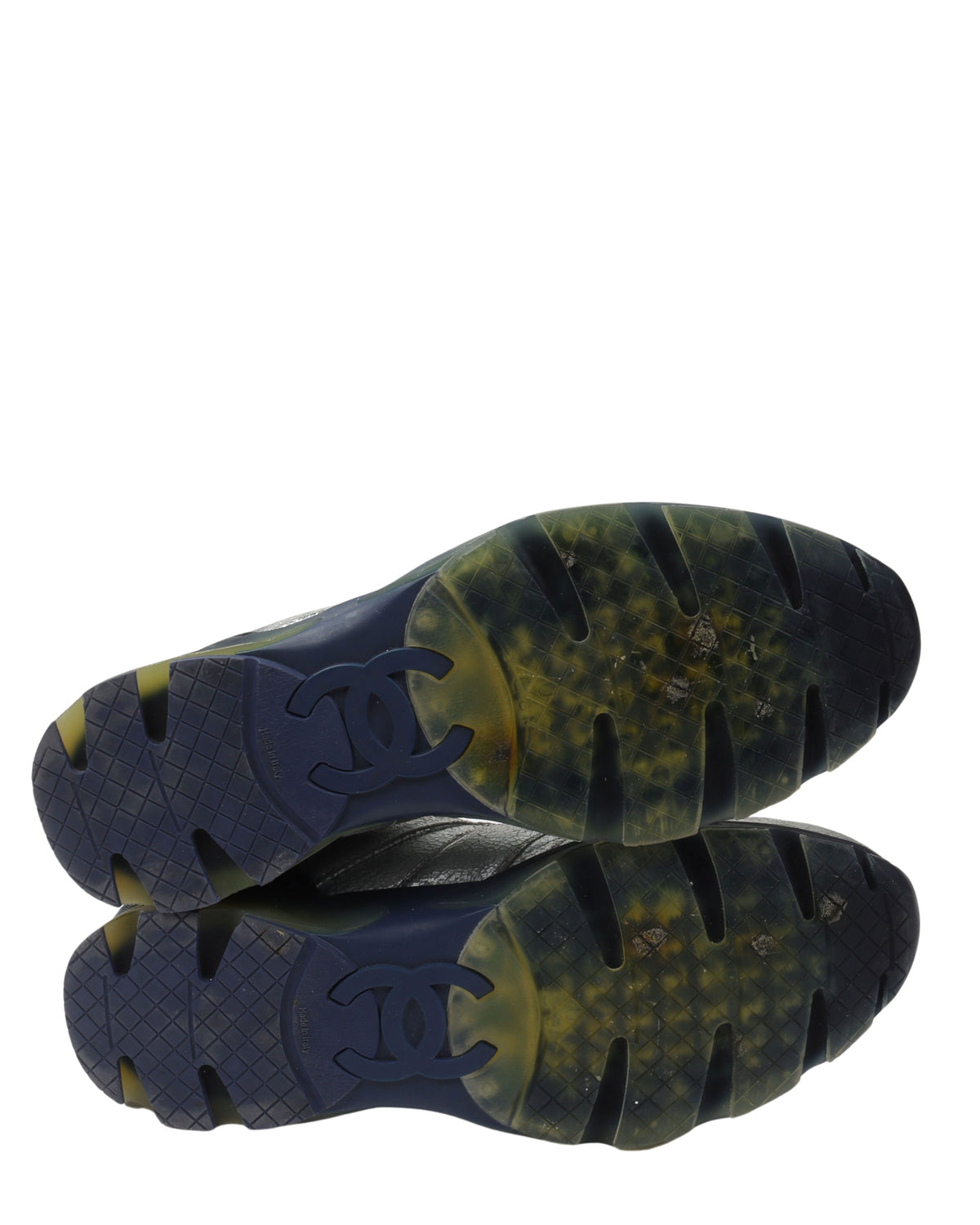 Metallic Silver Cracked Leather Trainer Sneaker