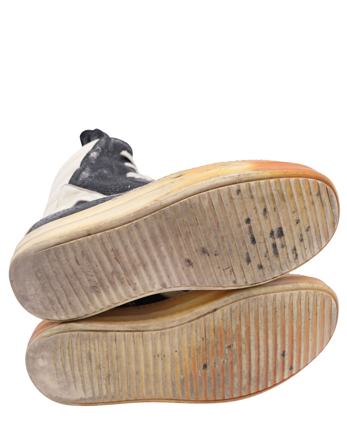 Blistered Leather Geobasket Sneakers