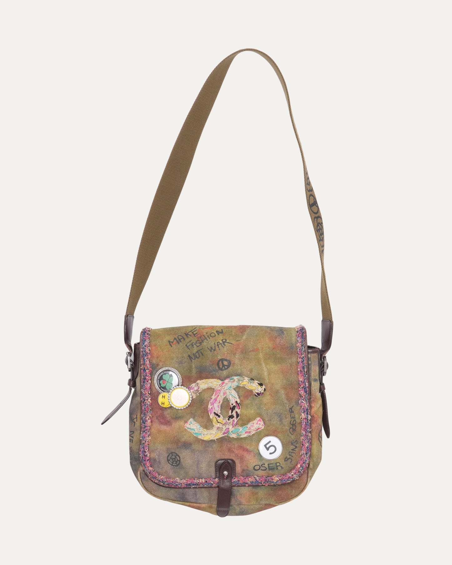Washed Toile Graffiti On The Pavements Small Messenger Bag