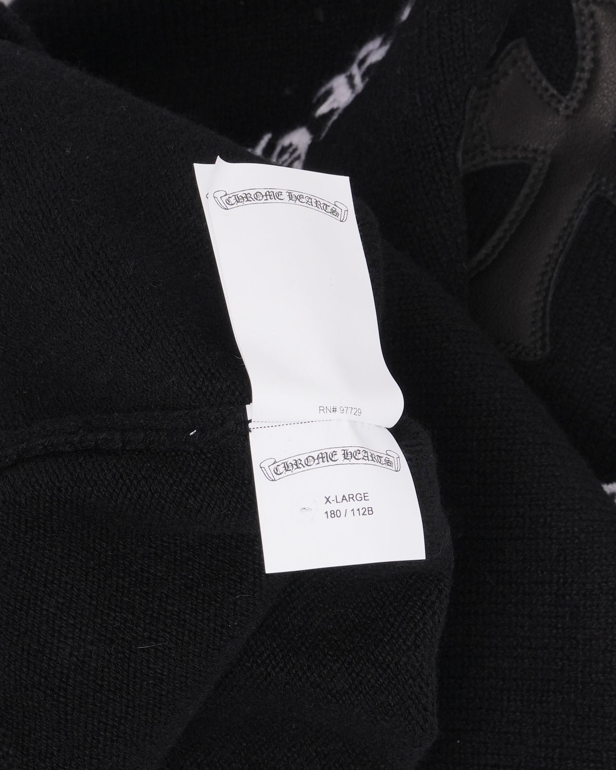Cross Patch Cashmere Blend Hooded Sweater