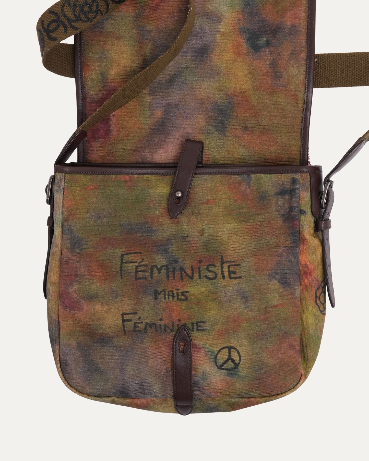Washed Toile Graffiti On The Pavements Small Messenger Bag