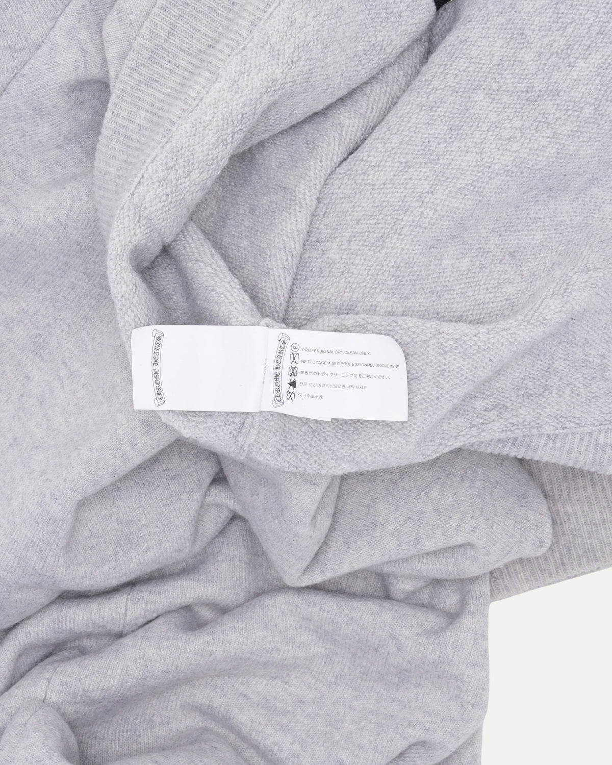 Embroidered Cashmere Zip Up Hoodie