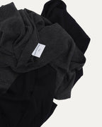 Silk Blend Cross Patch Long Sleeve Raglan T-Shirt