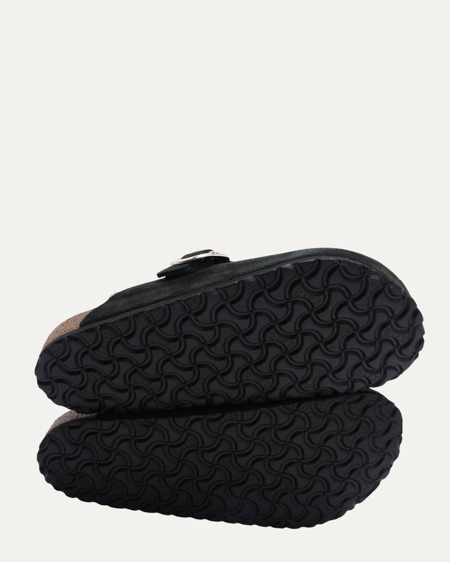 Dagger Embellished Shearling Lined Birkenstock Boston Suede Mule