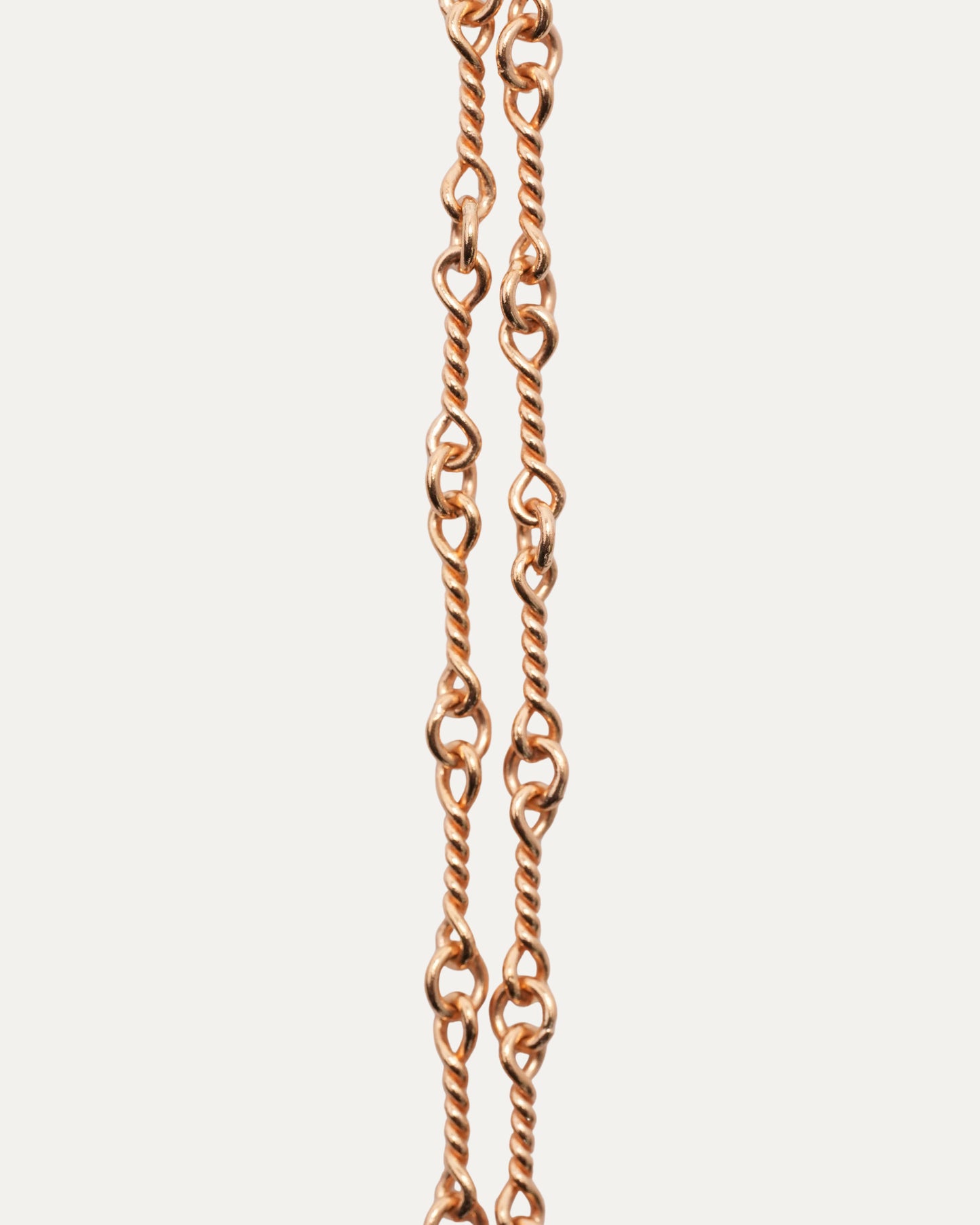 Gold Diamond Safety Pin Twist Chain Necklace
